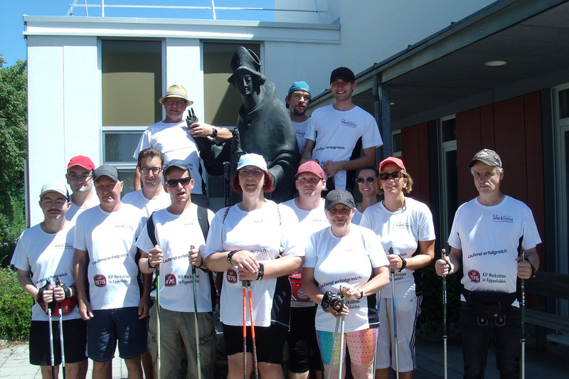Die Teilnehmer*innen des zweiten Eggenfeldener Stadtlaufs der Werkstätten St. Rupert